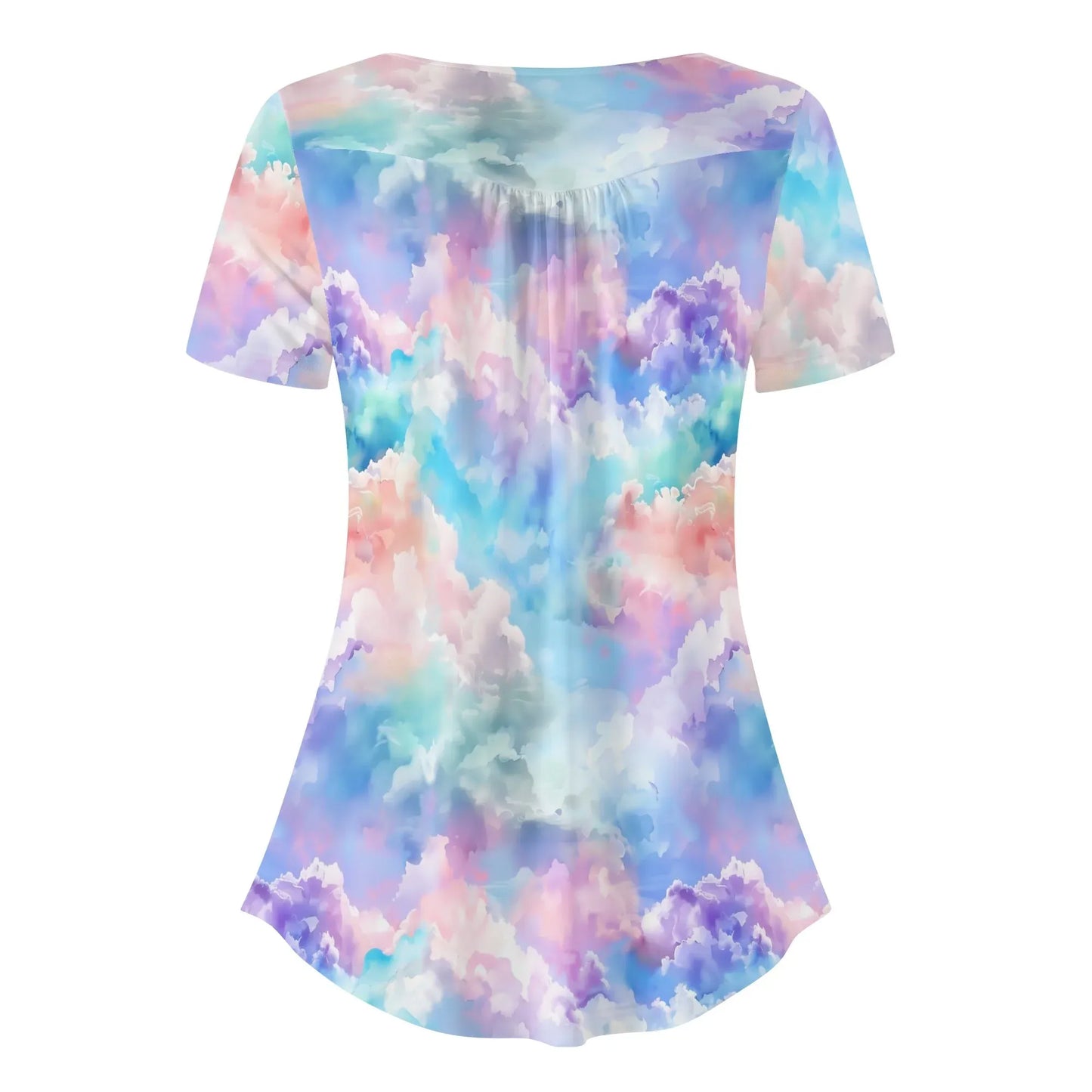 lockere-bluse-mit-u-ausschnitt-und-kurzen-armeln-fur-damen-soft-clouds-bluse-jlr-design-4 - JLR Design