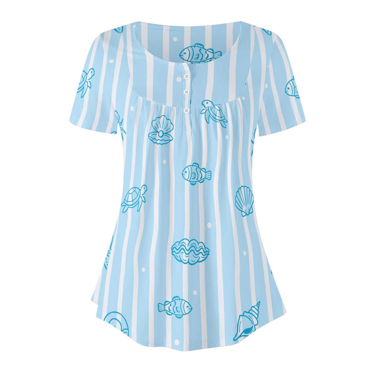 lockere-bluse-mit-u-ausschnitt-und-kurzen-armeln-fur-damen-summer-beach-v10-bluse-jlr-design-jlr-design-de-3 - JLR Design