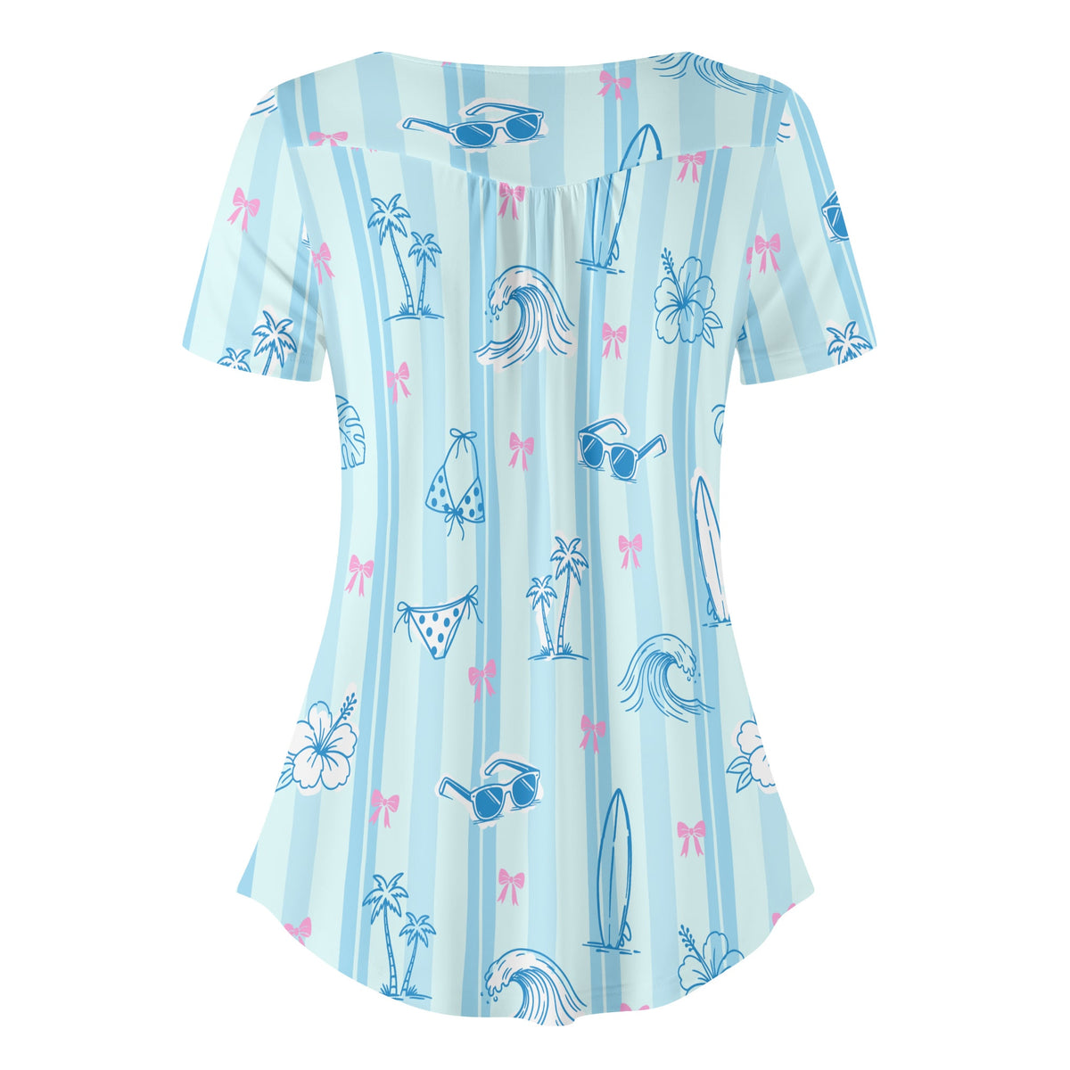 lockere-bluse-mit-u-ausschnitt-und-kurzen-armeln-fur-damen-summer-beach-v4-bluse-jlr-design-jlr-design-de-4 - JLR Design