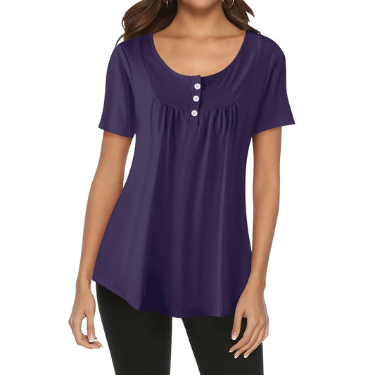 lockere-bluse-mit-u-ausschnitt-und-kurzen-armeln-fur-damen-tolopea-bluse-jlr-design-1 - JLR Design