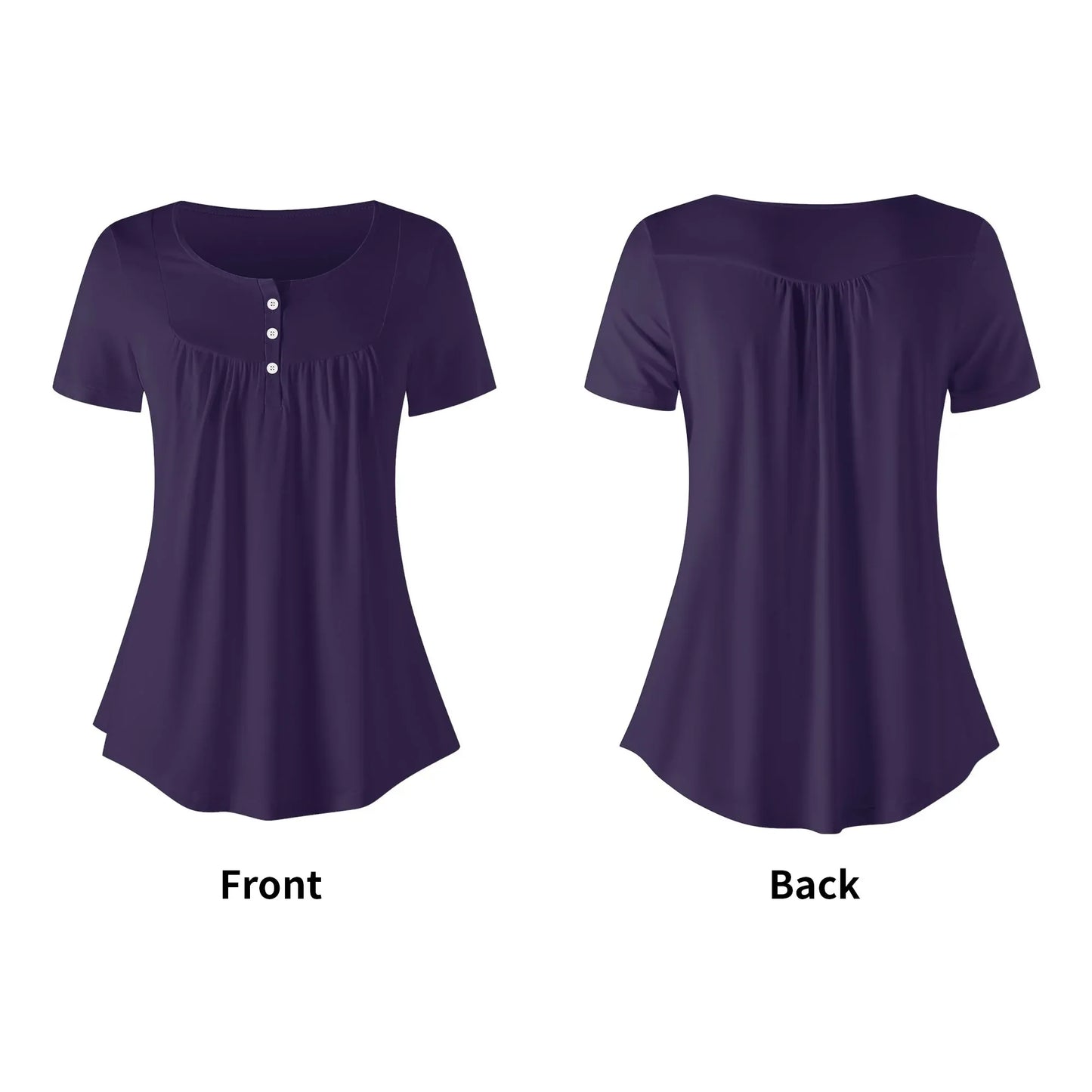 lockere-bluse-mit-u-ausschnitt-und-kurzen-armeln-fur-damen-tolopea-bluse-jlr-design-5 - JLR Design