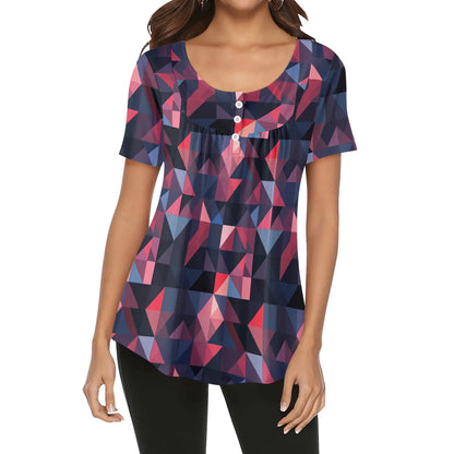 lockere-bluse-mit-u-ausschnitt-und-kurzen-armeln-fur-damen-triangle-v1-bluse-jlr-design-1 - JLR Design