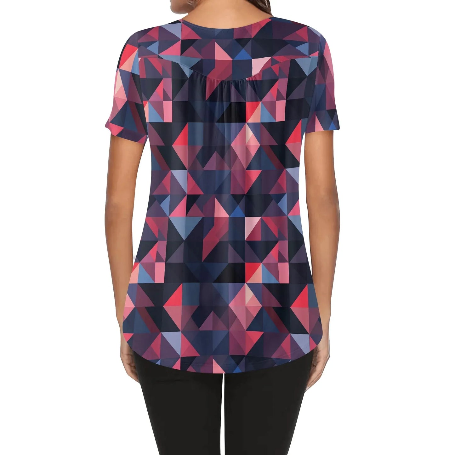 lockere-bluse-mit-u-ausschnitt-und-kurzen-armeln-fur-damen-triangle-v1-bluse-jlr-design-2 - JLR Design