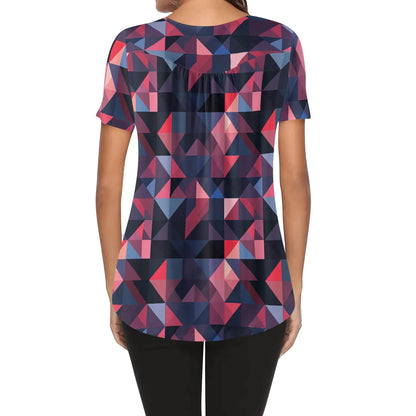 lockere-bluse-mit-u-ausschnitt-und-kurzen-armeln-fur-damen-triangle-v1-bluse-jlr-design-2 - JLR Design