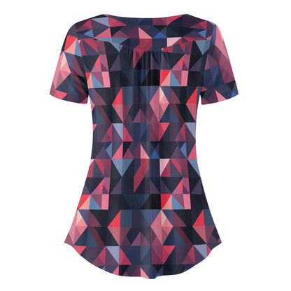 lockere-bluse-mit-u-ausschnitt-und-kurzen-armeln-fur-damen-triangle-v1-bluse-jlr-design-4 - JLR Design