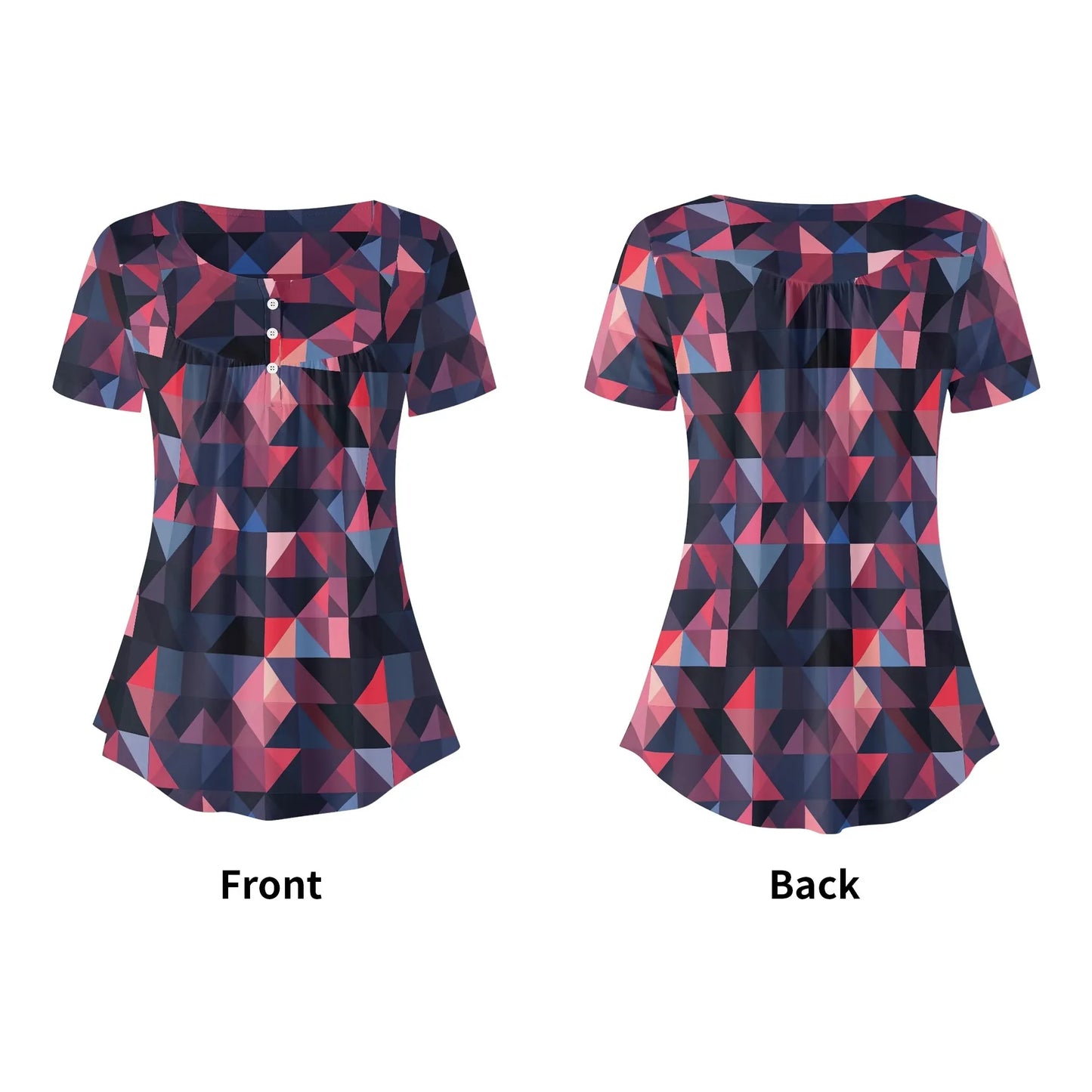 lockere-bluse-mit-u-ausschnitt-und-kurzen-armeln-fur-damen-triangle-v1-bluse-jlr-design-5 - JLR Design