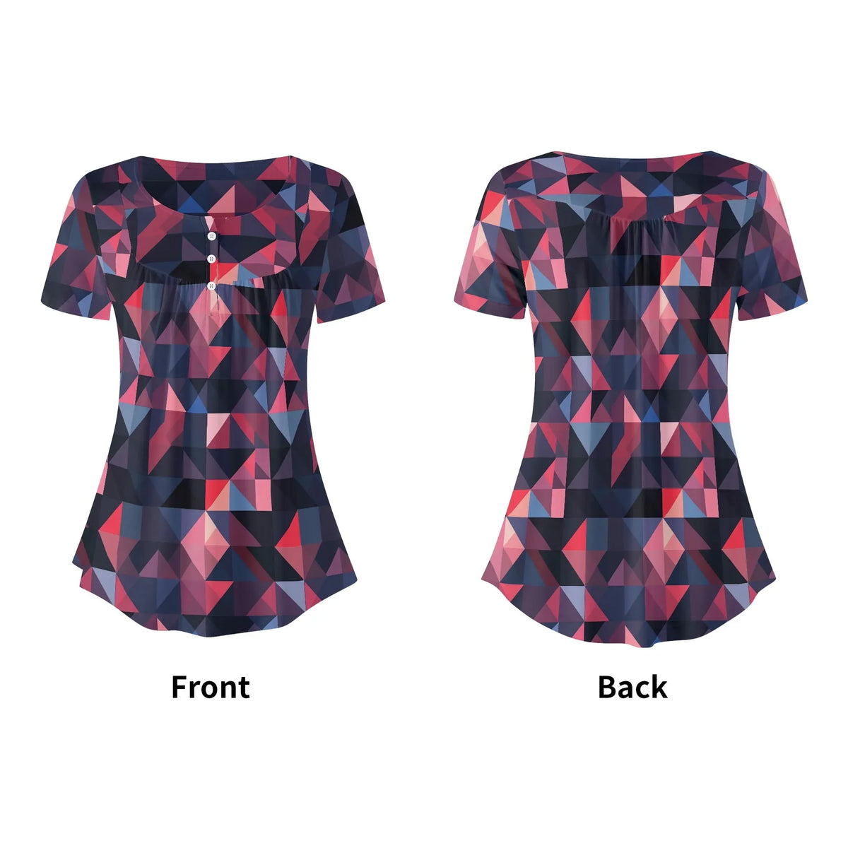 lockere-bluse-mit-u-ausschnitt-und-kurzen-armeln-fur-damen-triangle-v1-bluse-jlr-design-jlr-design-de-5 - JLR Design