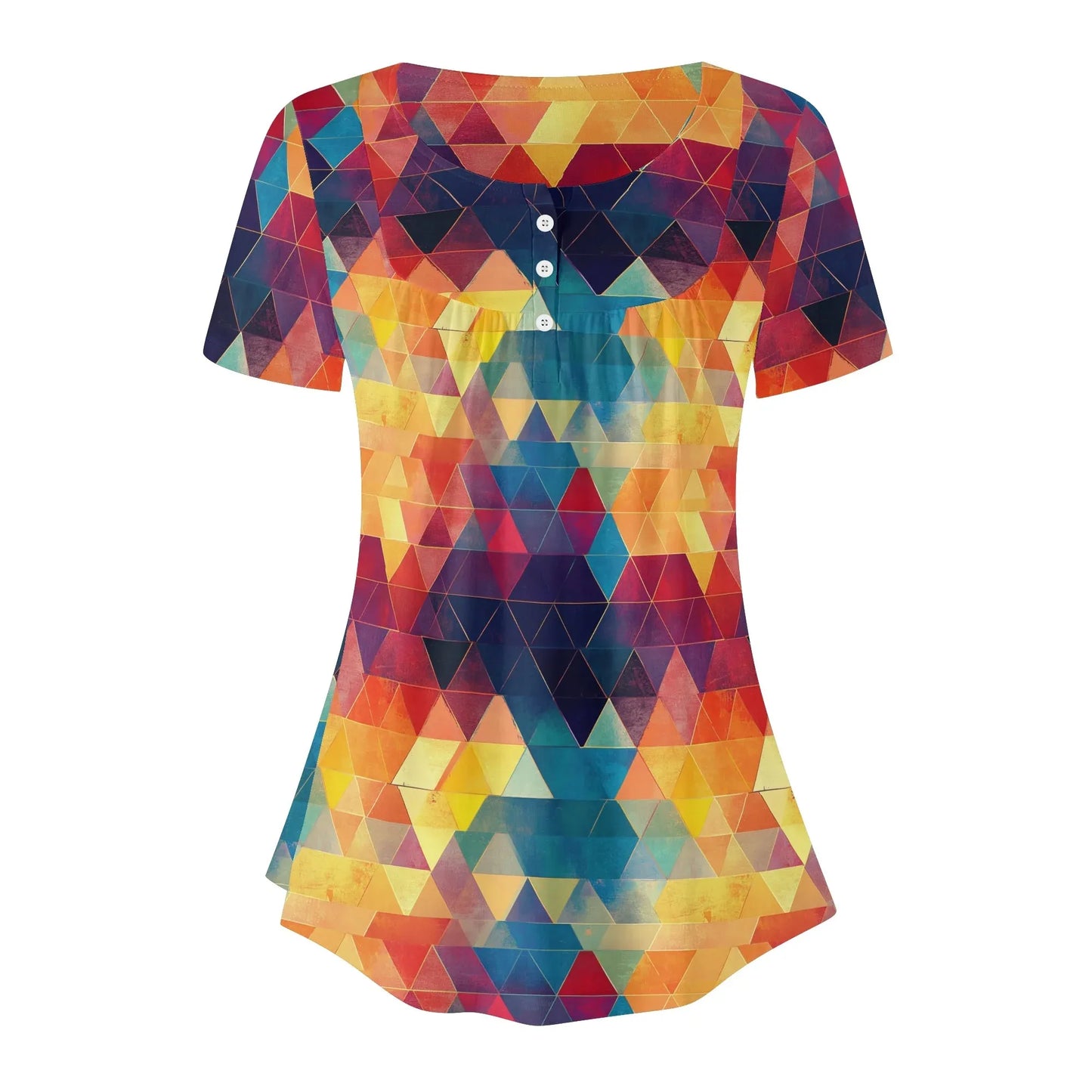 lockere-bluse-mit-u-ausschnitt-und-kurzen-armeln-fur-damen-triangle-v2-bluse-jlr-design-3 - JLR Design