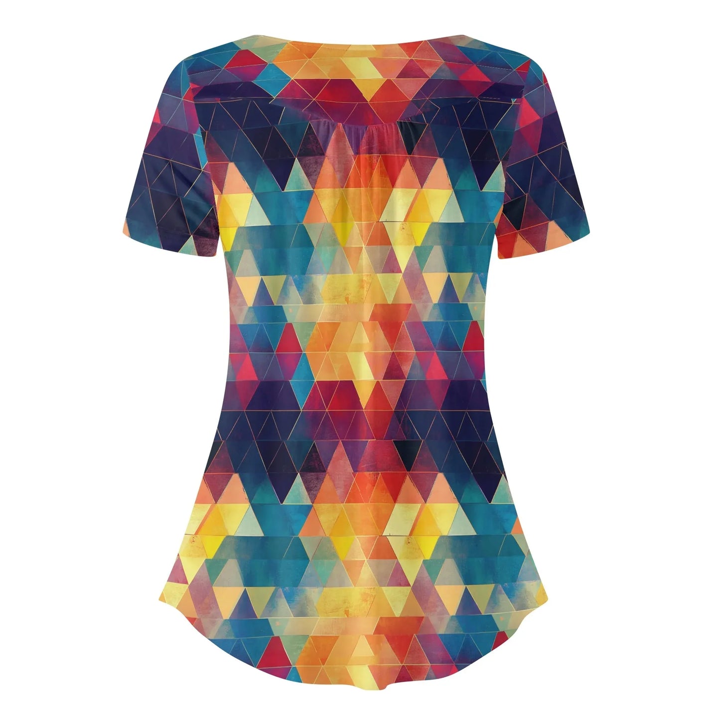 lockere-bluse-mit-u-ausschnitt-und-kurzen-armeln-fur-damen-triangle-v2-bluse-jlr-design-4 - JLR Design