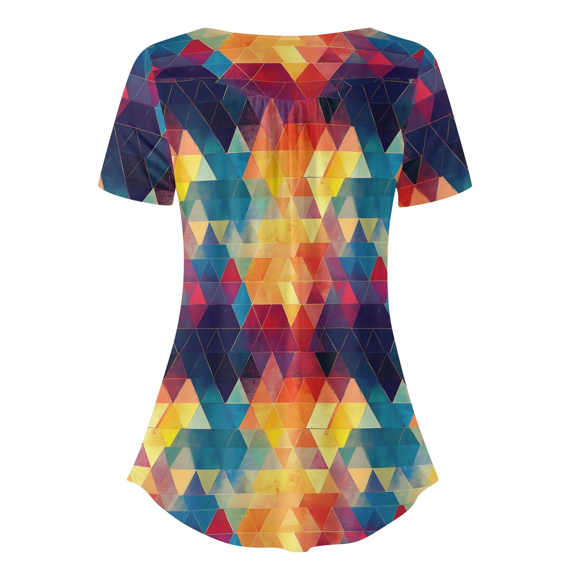 lockere-bluse-mit-u-ausschnitt-und-kurzen-armeln-fur-damen-triangle-v2-bluse-jlr-design-4 - JLR Design