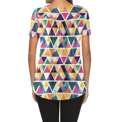 lockere-bluse-mit-u-ausschnitt-und-kurzen-armeln-fur-damen-triangle-v3-bluse-jlr-design-2 - JLR Design
