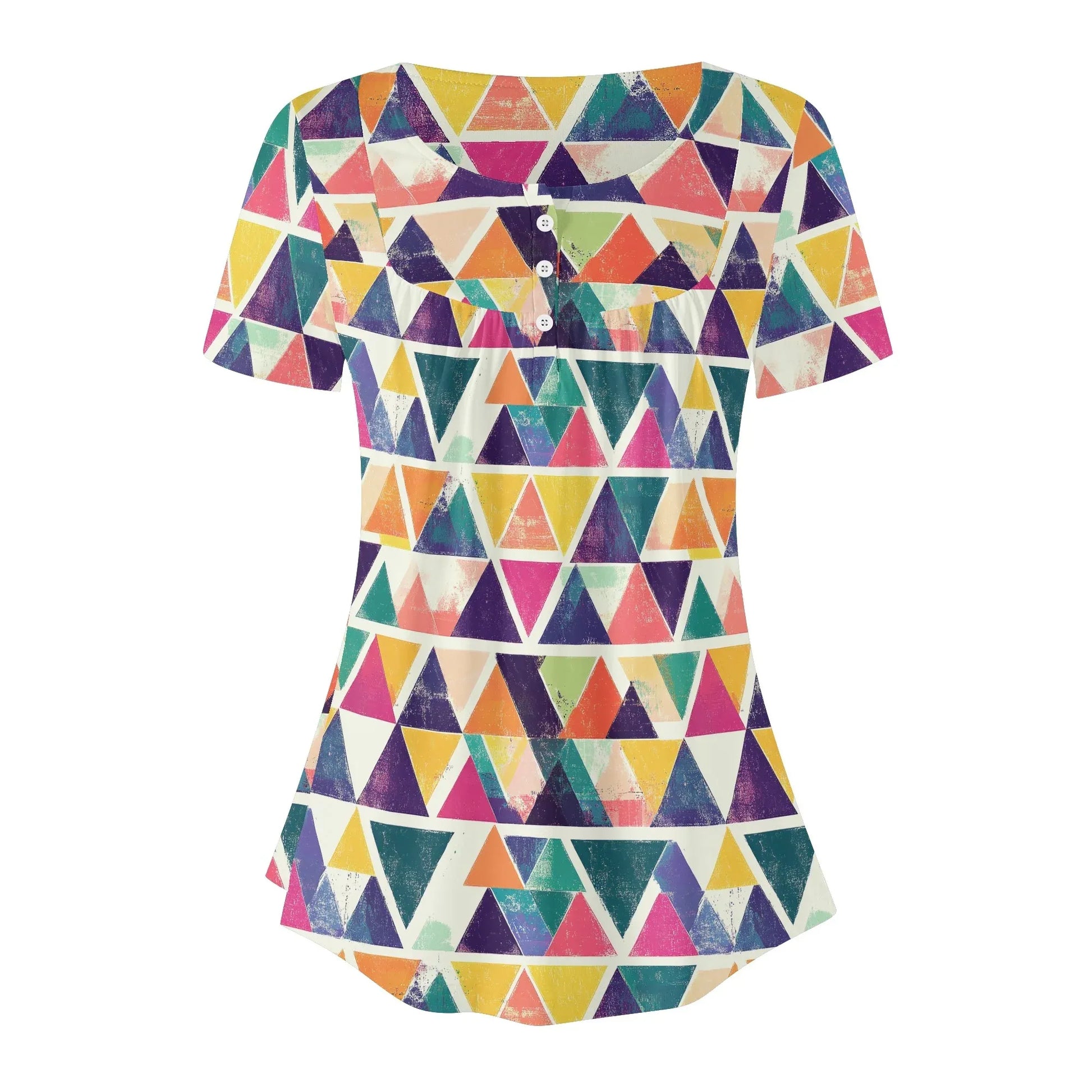 lockere-bluse-mit-u-ausschnitt-und-kurzen-armeln-fur-damen-triangle-v3-bluse-jlr-design-3 - JLR Design