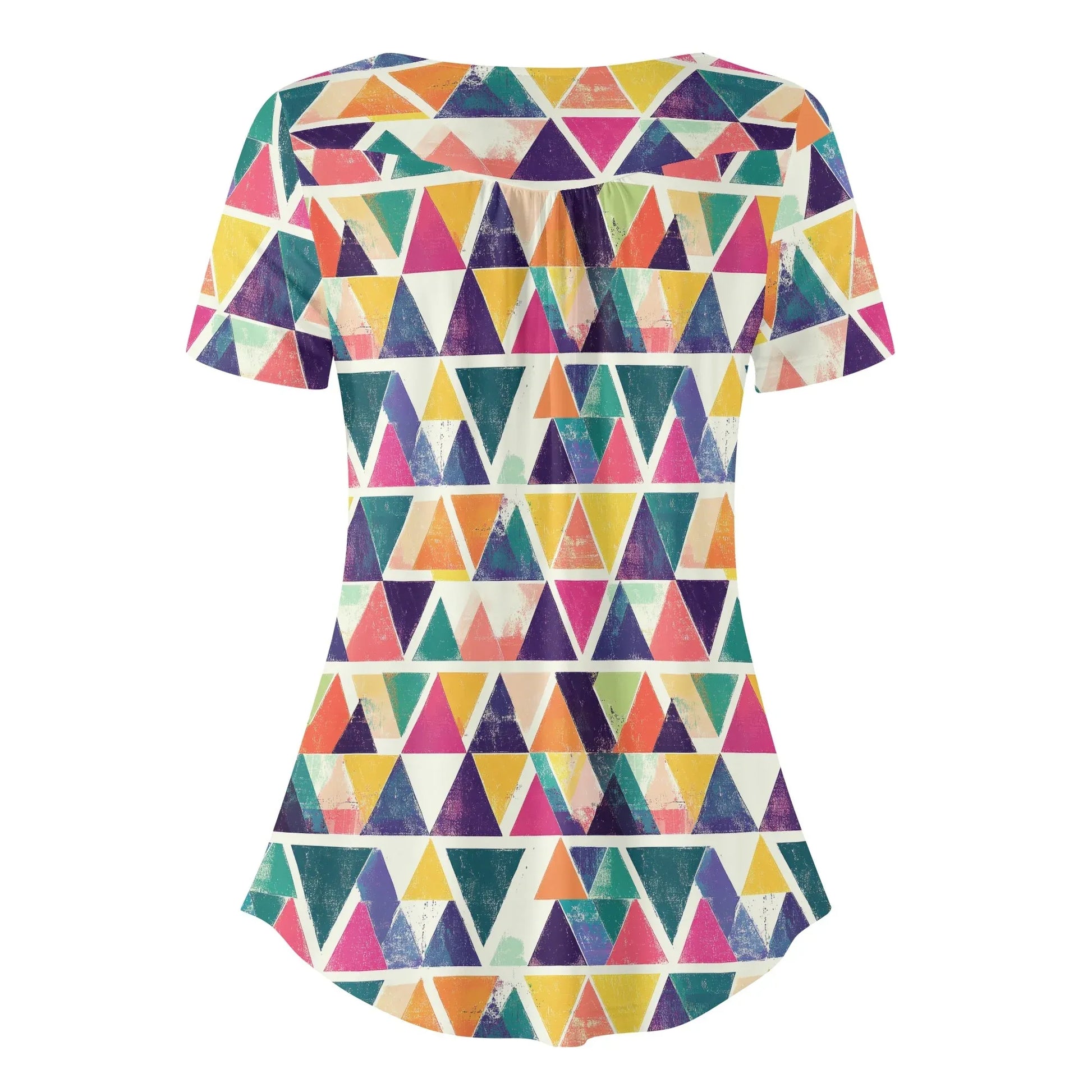lockere-bluse-mit-u-ausschnitt-und-kurzen-armeln-fur-damen-triangle-v3-bluse-jlr-design-4 - JLR Design