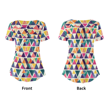 lockere-bluse-mit-u-ausschnitt-und-kurzen-armeln-fur-damen-triangle-v3-bluse-jlr-design-5 - JLR Design