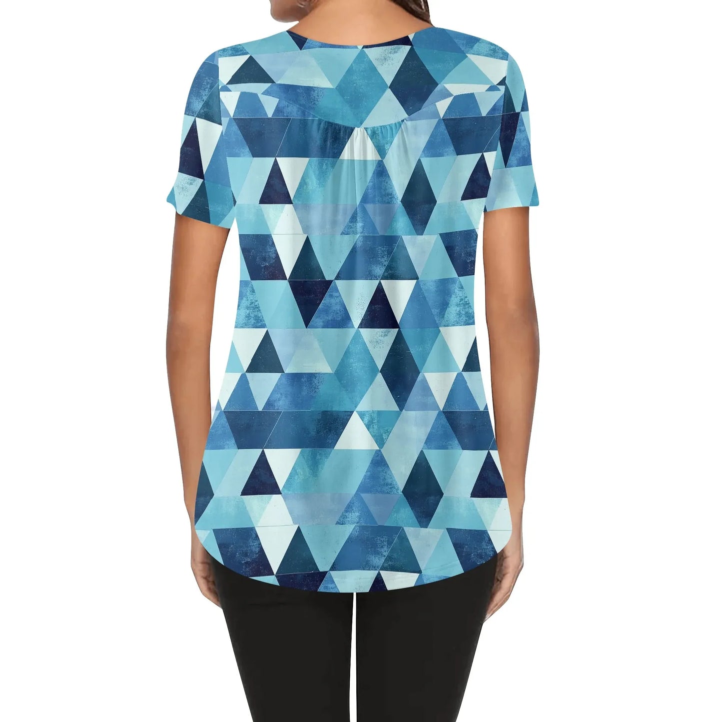 lockere-bluse-mit-u-ausschnitt-und-kurzen-armeln-fur-damen-triangle-v4-bluse-jlr-design-2 - JLR Design