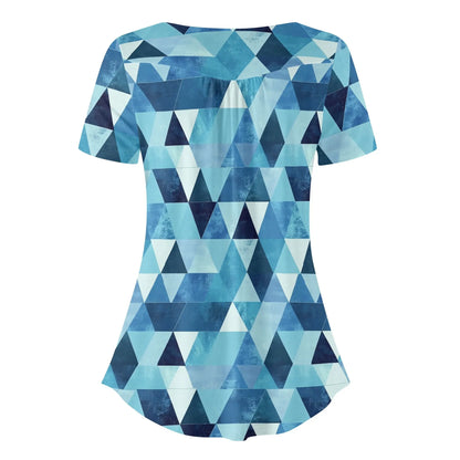 lockere-bluse-mit-u-ausschnitt-und-kurzen-armeln-fur-damen-triangle-v4-bluse-jlr-design-4 - JLR Design
