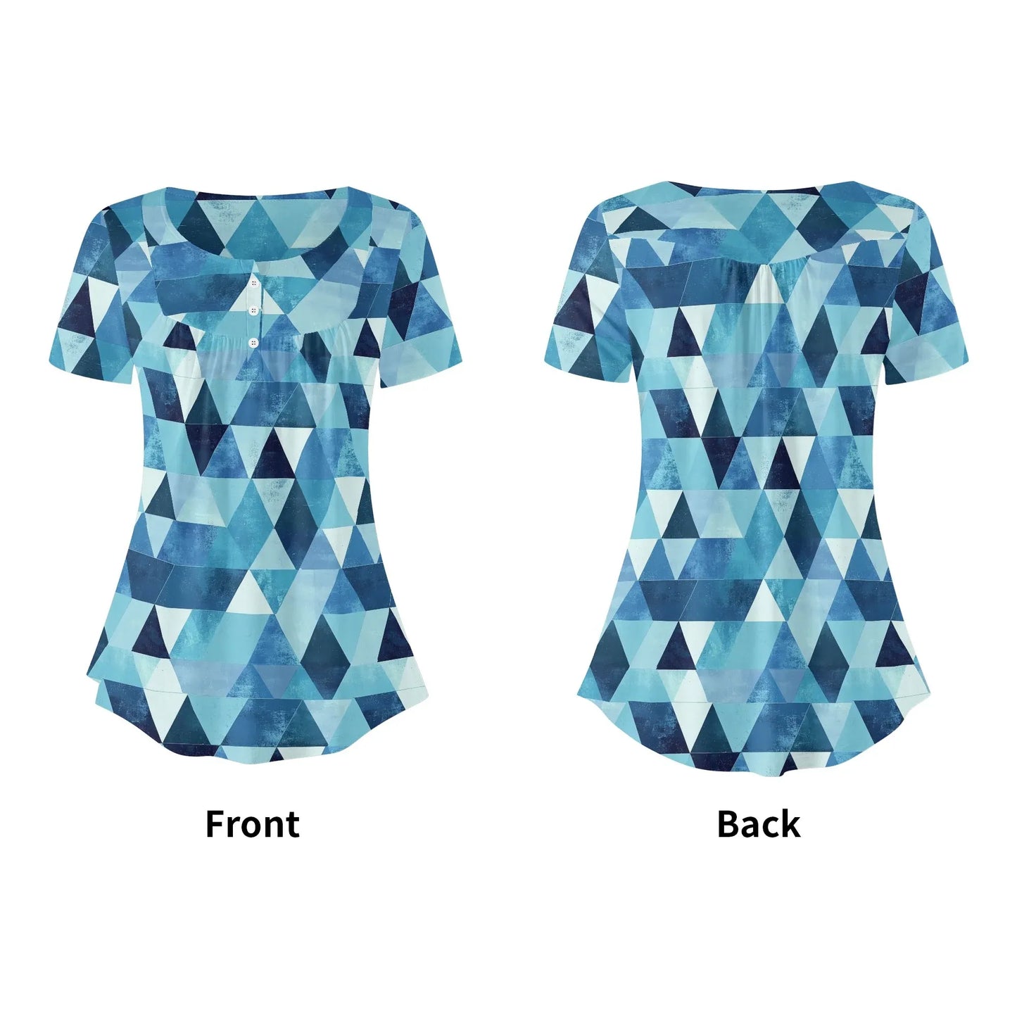 lockere-bluse-mit-u-ausschnitt-und-kurzen-armeln-fur-damen-triangle-v4-bluse-jlr-design-5 - JLR Design