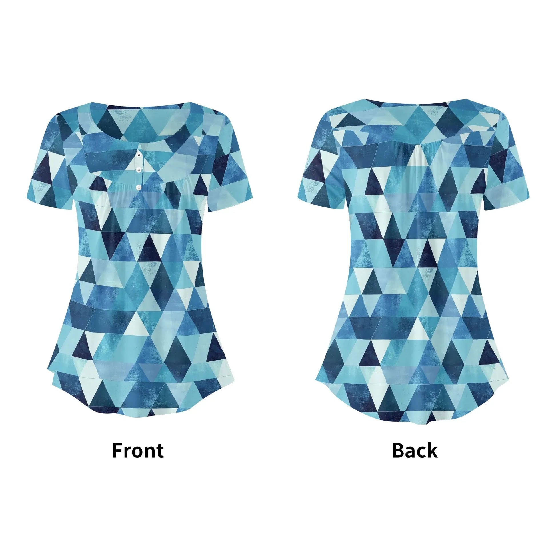 lockere-bluse-mit-u-ausschnitt-und-kurzen-armeln-fur-damen-triangle-v4-bluse-jlr-design-5 - JLR Design
