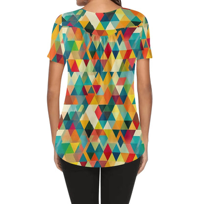 lockere-bluse-mit-u-ausschnitt-und-kurzen-armeln-fur-damen-triangle-v5-bluse-jlr-design-2 - JLR Design