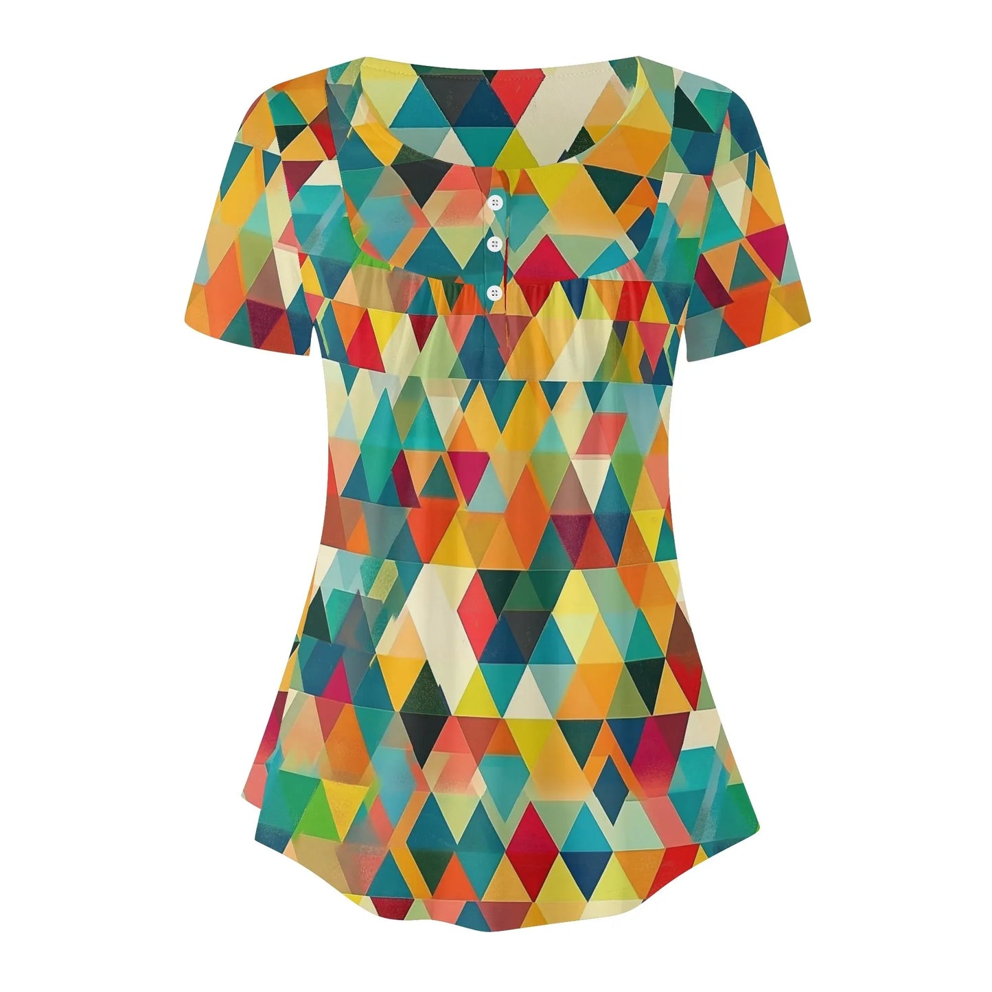 lockere-bluse-mit-u-ausschnitt-und-kurzen-armeln-fur-damen-triangle-v5-bluse-jlr-design-3 - JLR Design