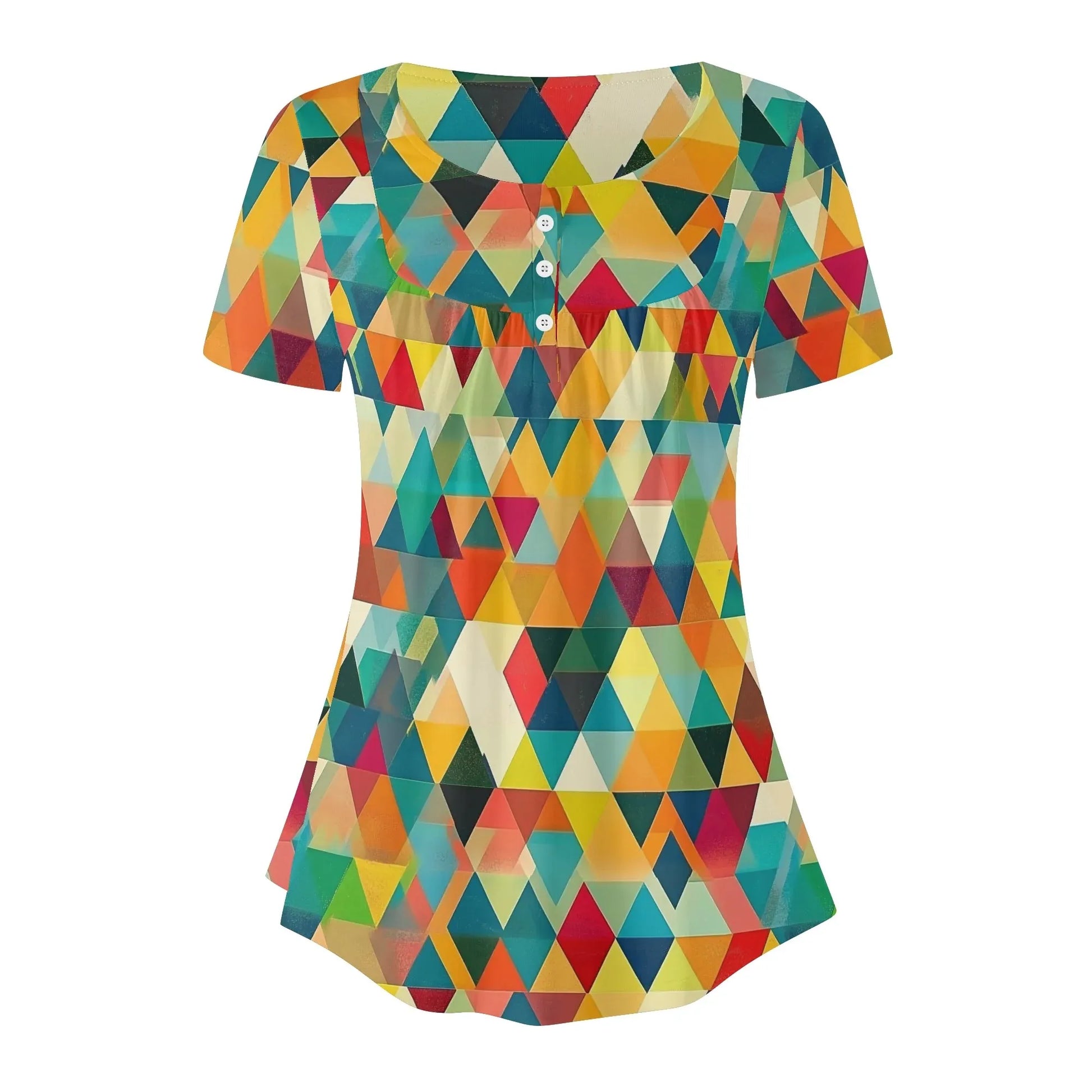 lockere-bluse-mit-u-ausschnitt-und-kurzen-armeln-fur-damen-triangle-v5-bluse-jlr-design-3 - JLR Design