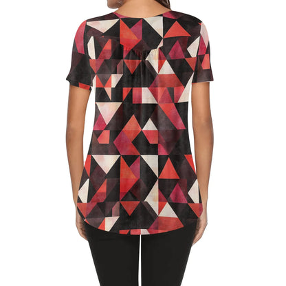 lockere-bluse-mit-u-ausschnitt-und-kurzen-armeln-fur-damen-triangle-v6-bluse-jlr-design-2 - JLR Design