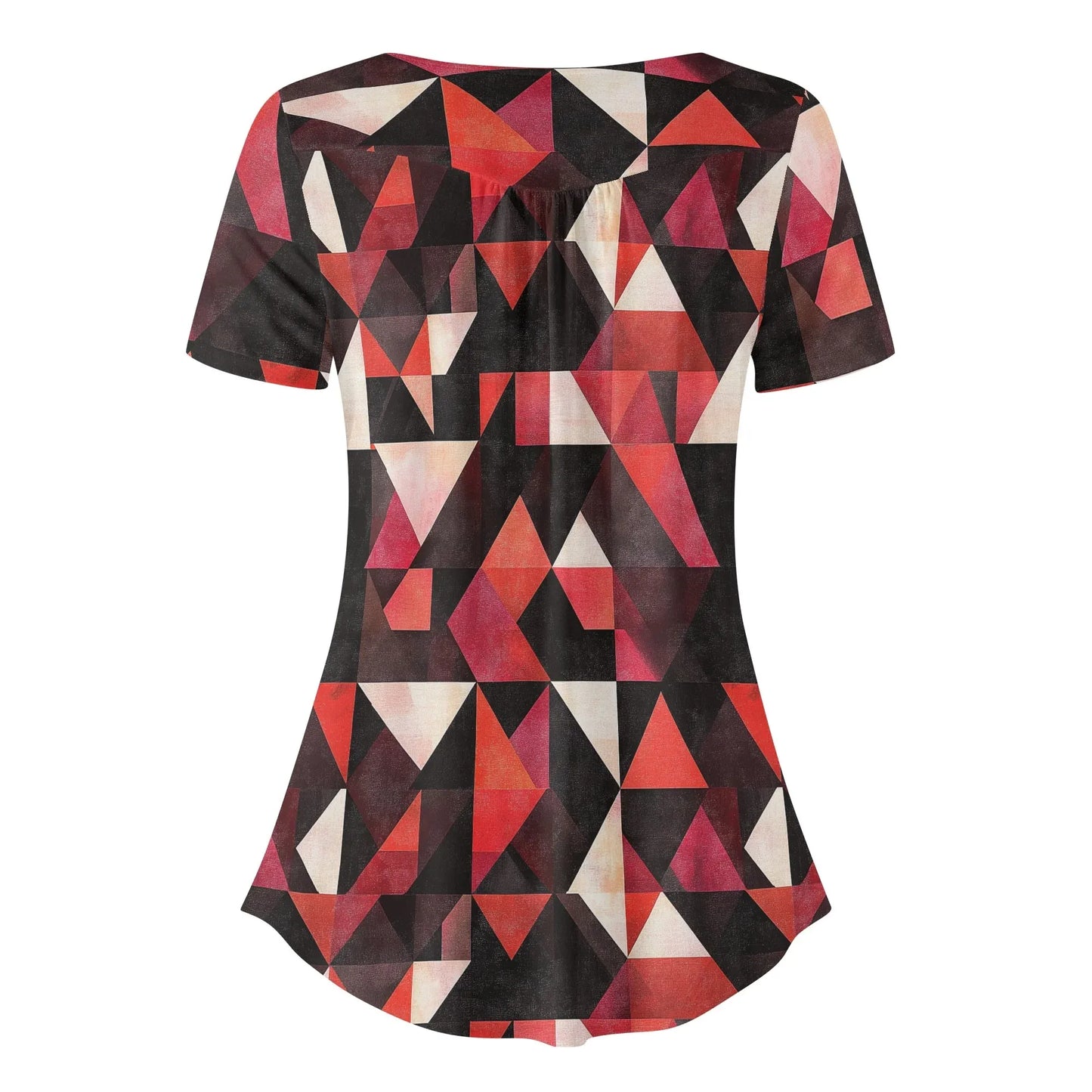 lockere-bluse-mit-u-ausschnitt-und-kurzen-armeln-fur-damen-triangle-v6-bluse-jlr-design-4 - JLR Design