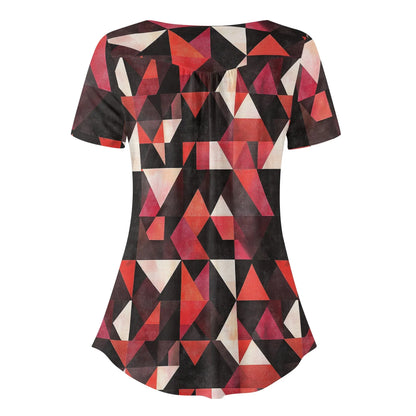 lockere-bluse-mit-u-ausschnitt-und-kurzen-armeln-fur-damen-triangle-v6-bluse-jlr-design-4 - JLR Design