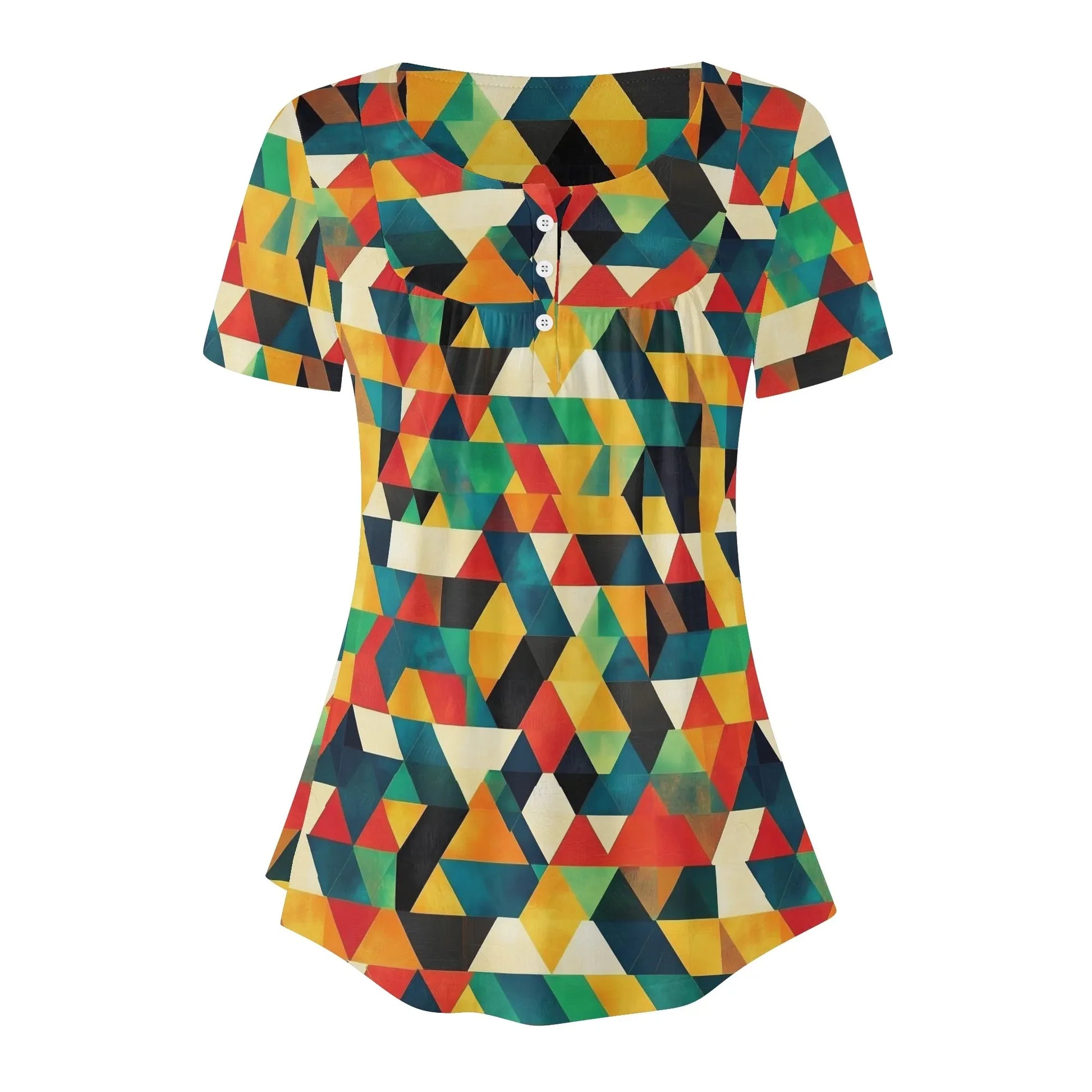 lockere-bluse-mit-u-ausschnitt-und-kurzen-armeln-fur-damen-triangle-v7-bluse-jlr-design-3 - JLR Design