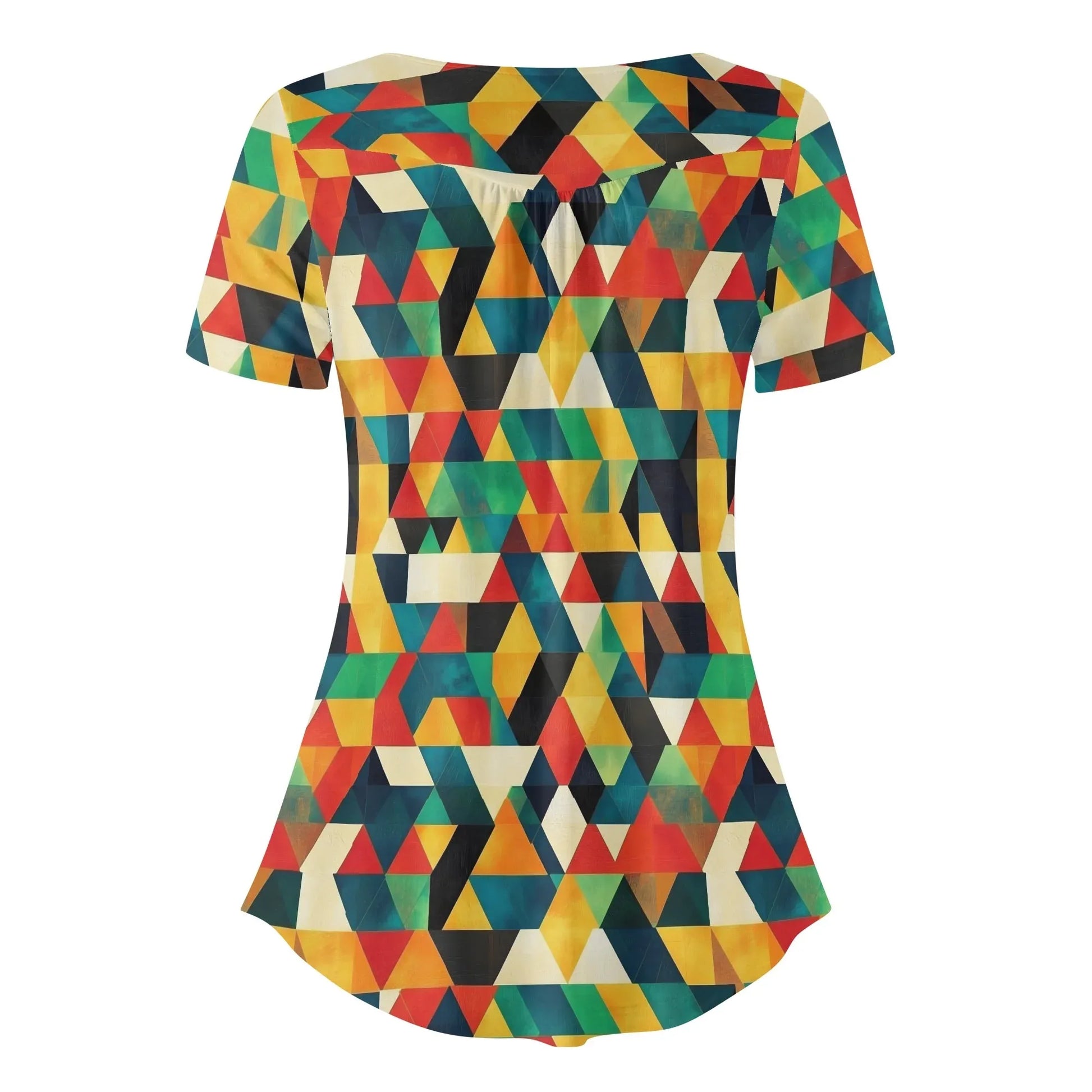 lockere-bluse-mit-u-ausschnitt-und-kurzen-armeln-fur-damen-triangle-v7-bluse-jlr-design-4 - JLR Design