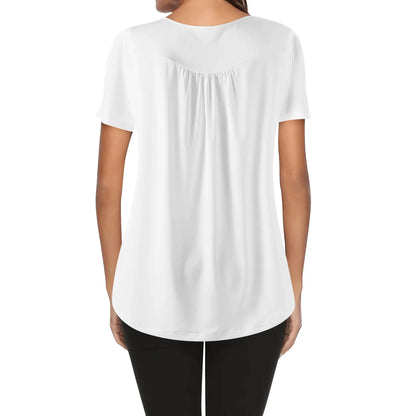 lockere-bluse-mit-u-ausschnitt-und-kurzen-armeln-fur-damen-weiss-bluse-jlr-design-2 - JLR Design