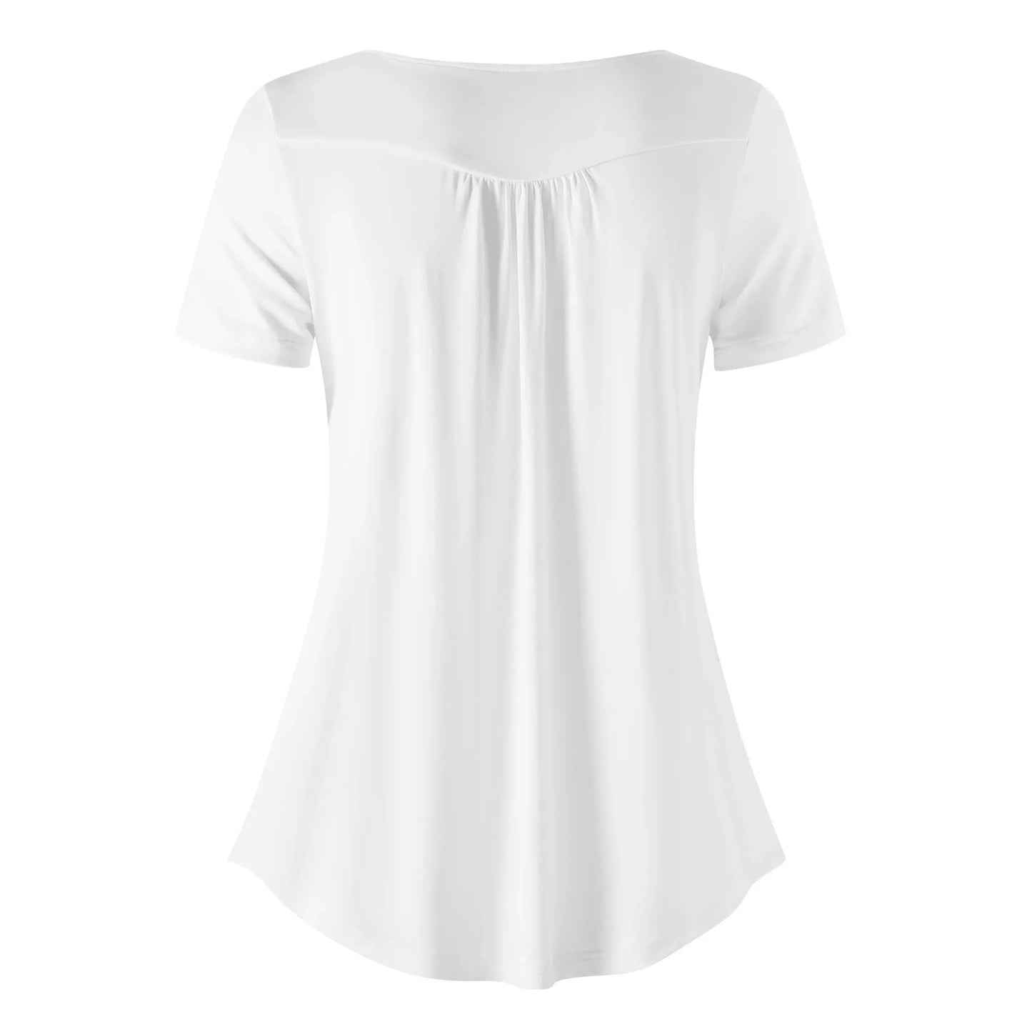 lockere-bluse-mit-u-ausschnitt-und-kurzen-armeln-fur-damen-weiss-bluse-jlr-design-4 - JLR Design