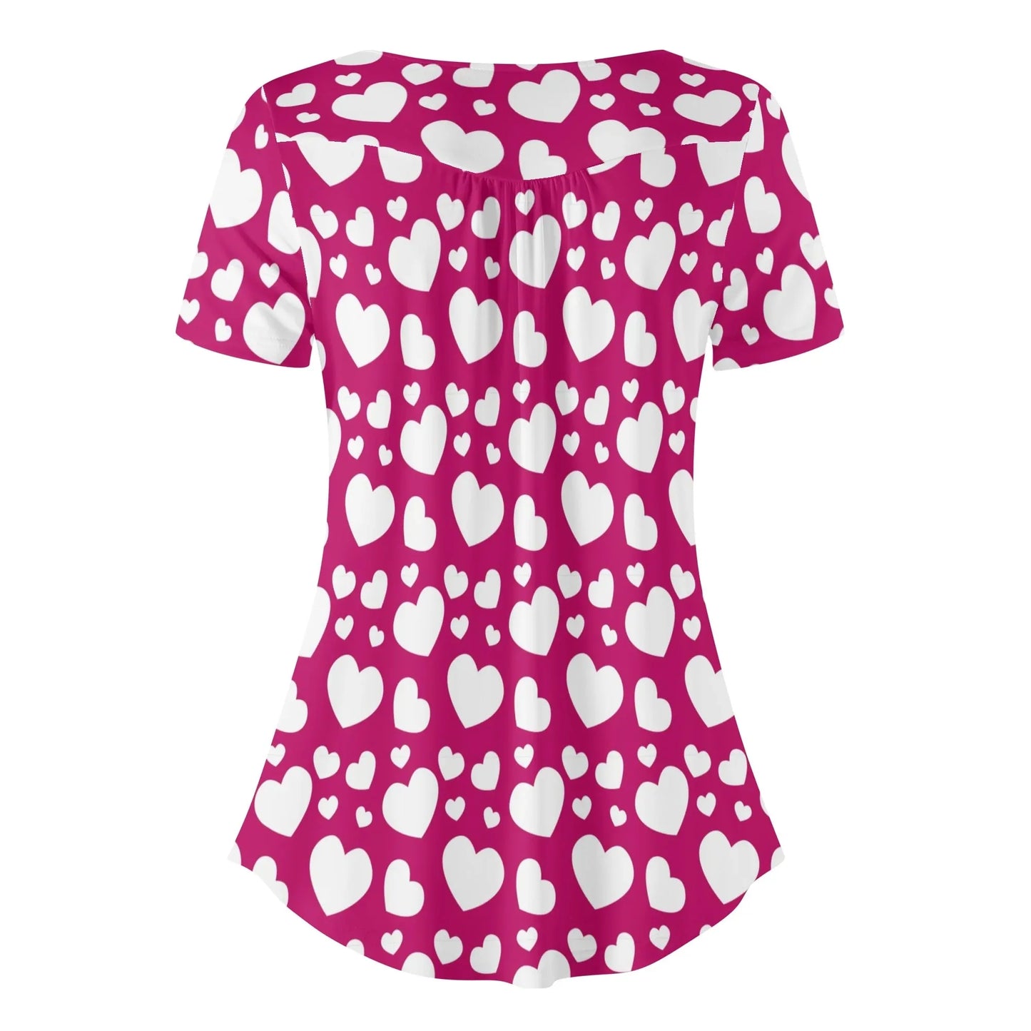 lockere-bluse-mit-u-ausschnitt-und-kurzen-armeln-fur-damen-weisses-herzchenmuster-bluse-jlr-design-4 - JLR Design