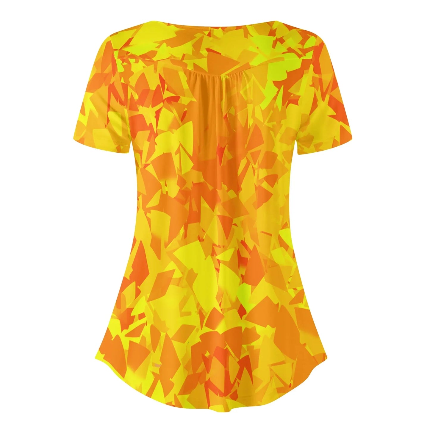 lockere-bluse-mit-u-ausschnitt-und-kurzen-armeln-fur-damen-yellow-crystal-bluse-jlr-design-4 - JLR Design