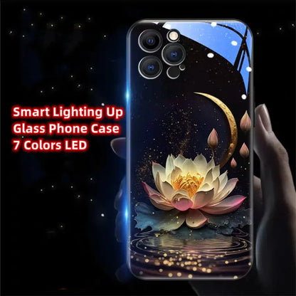 lotus-hulle-mit-led-licht-fur-iphone-13-14-15-pro-plus-max-cover-jlr-design-15 - JLR Design