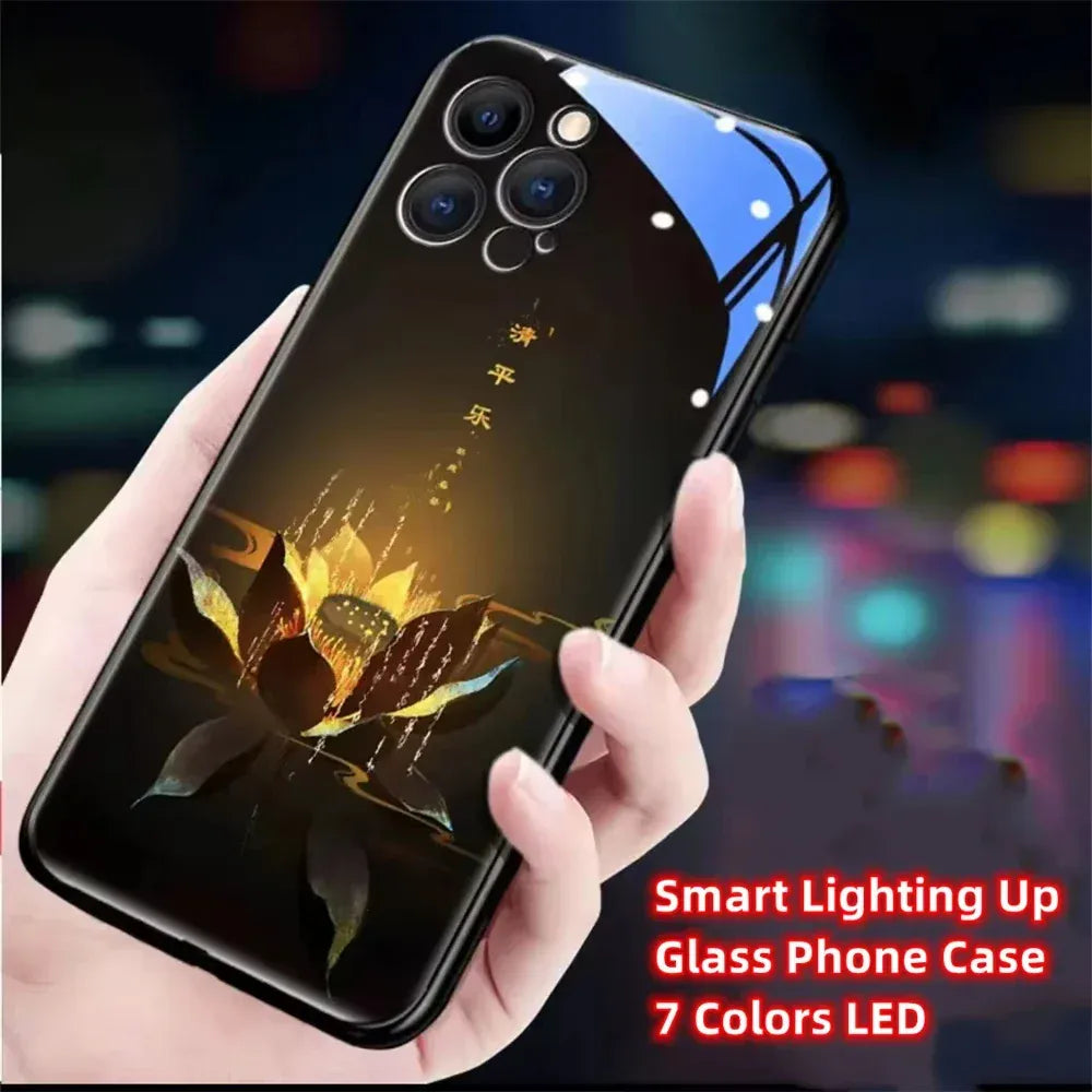 lotus-hulle-mit-led-licht-fur-iphone-13-14-15-pro-plus-max-cover-jlr-design-2 - JLR Design