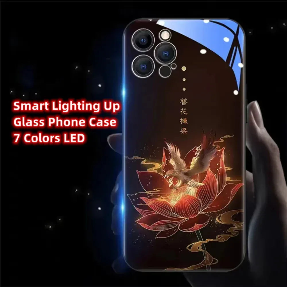 lotus-hulle-mit-led-licht-fur-iphone-13-14-15-pro-plus-max-cover-jlr-design-3 - JLR Design
