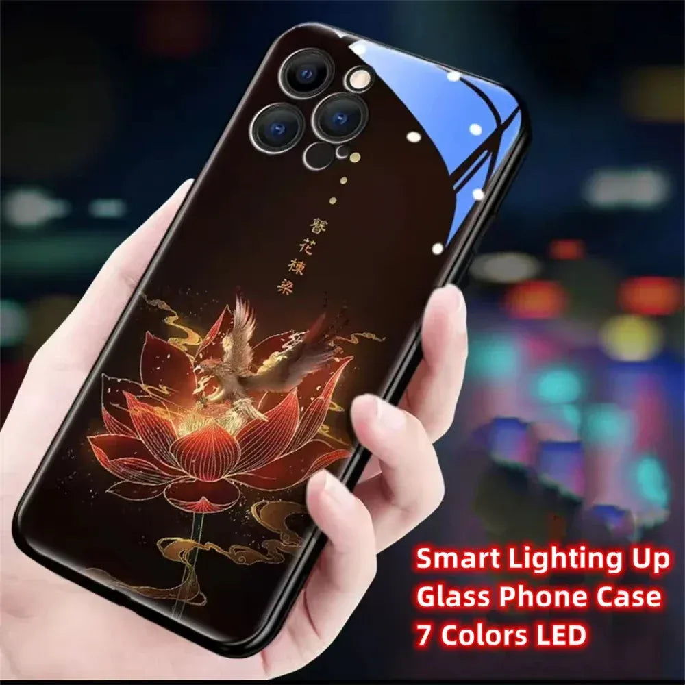 lotus-hulle-mit-led-licht-fur-iphone-13-14-15-pro-plus-max-cover-jlr-design-4 - JLR Design