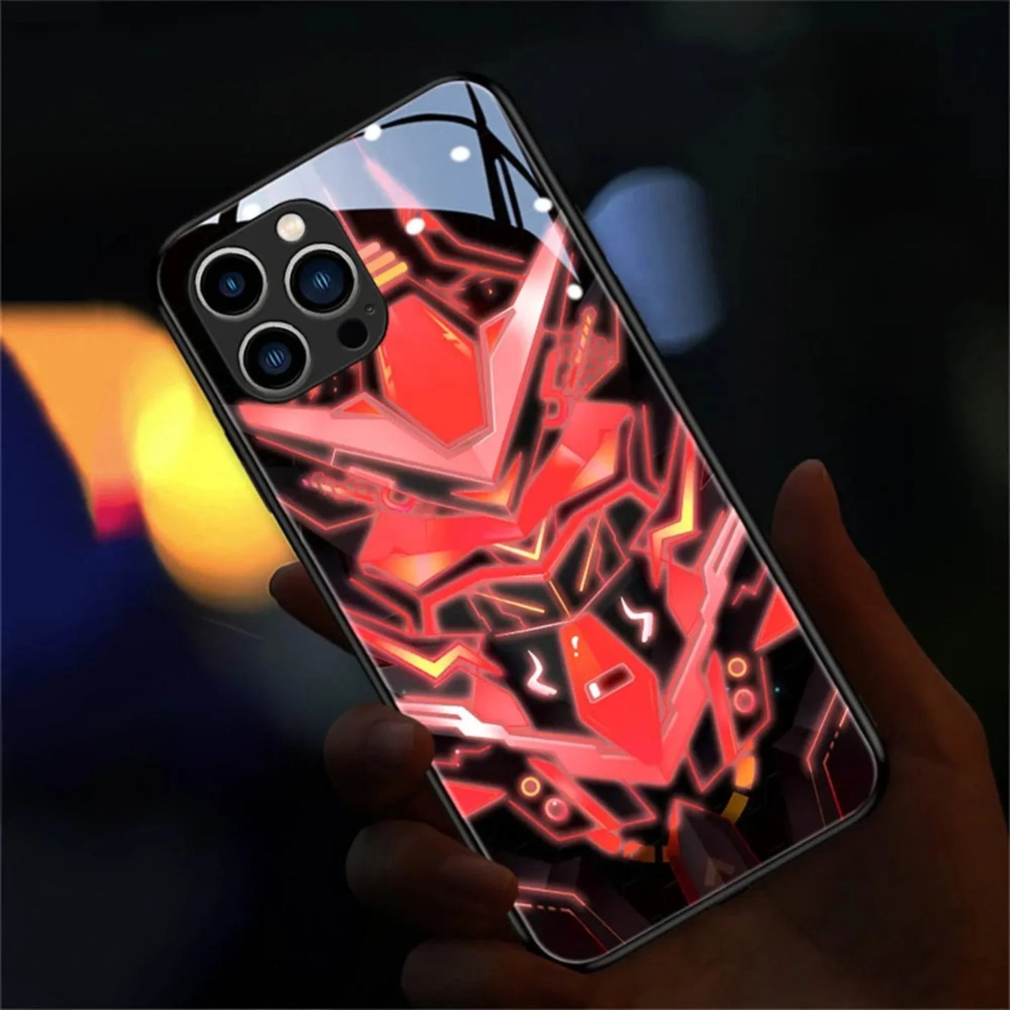 mecha-warrior-led-iphone-hulle-fur-iphon-131415pluspromax-phone-case-jlr-design-20 - JLR Design