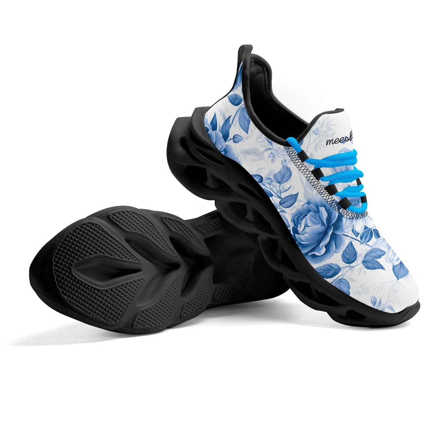 meeshy-air-athletic-sneaker-blue-flower-damen-sneaker-jlr-design-1 - JLR Design