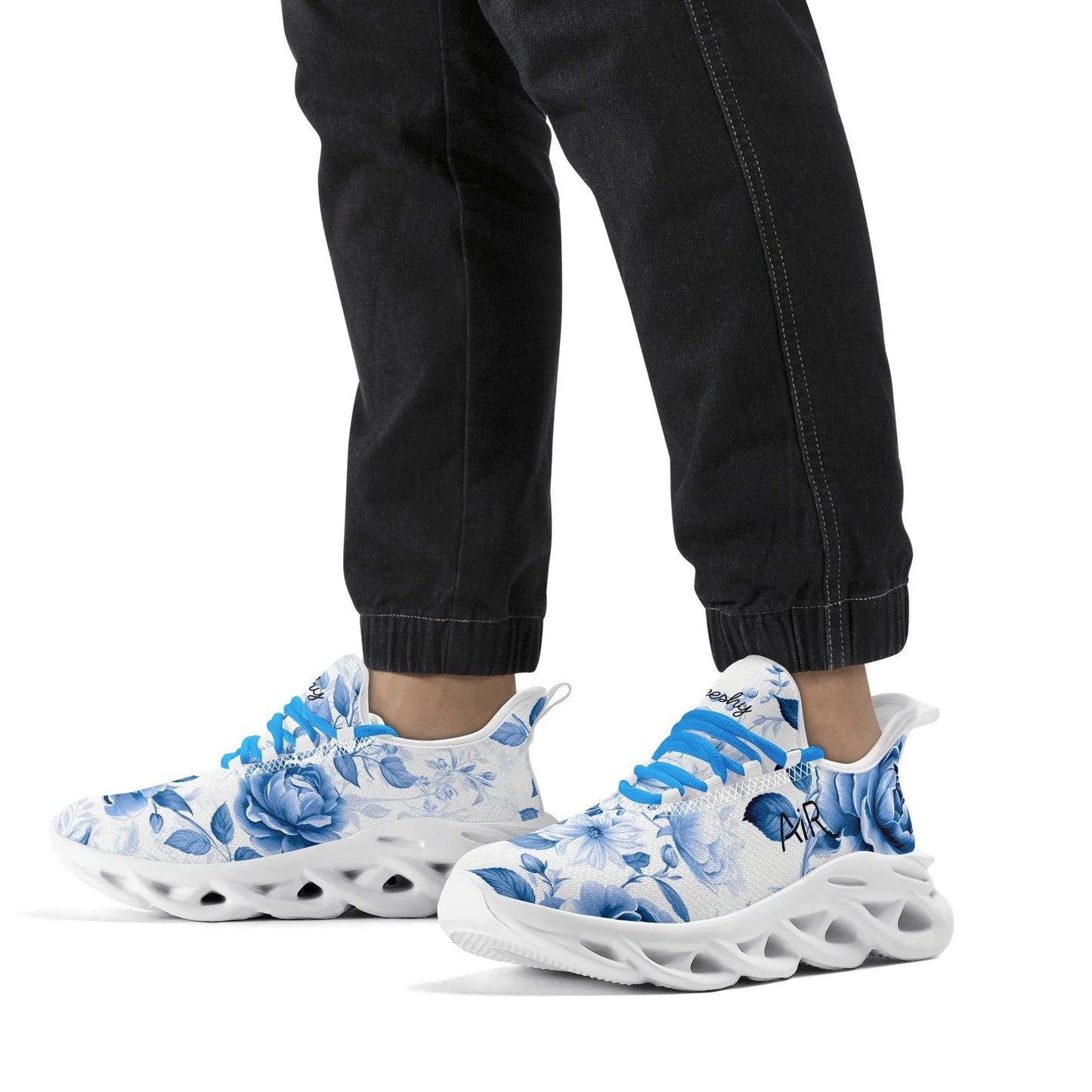 meeshy-air-athletic-sneaker-blue-flowers-herren-sneaker-jlr-design-10 - JLR Design