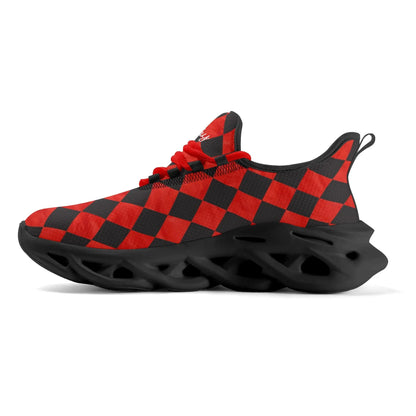 meeshy-air-athletic-sneaker-schwarz-rot-kariert-damen-sneaker-jlr-design-11 - JLR Design