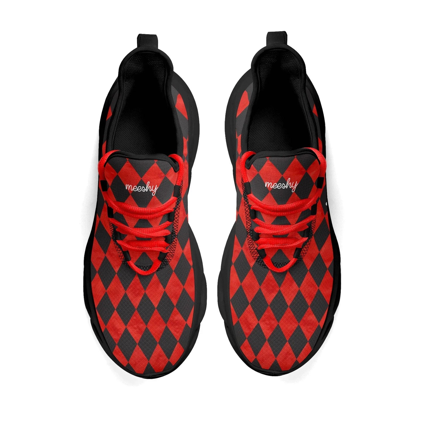 meeshy-air-athletic-sneaker-schwarz-rot-kariert-damen-sneaker-jlr-design-13 - JLR Design