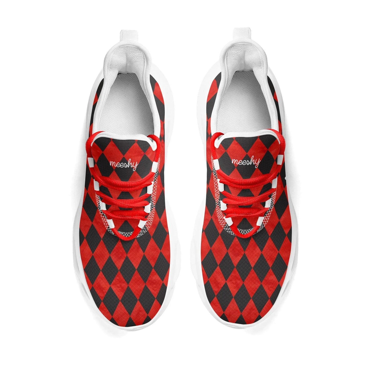 meeshy-air-athletic-sneaker-schwarz-rot-kariert-damen-sneaker-jlr-design-6 - JLR Design
