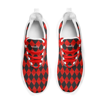 meeshy-air-athletic-sneaker-schwarz-rot-kariert-damen-sneaker-jlr-design-6 - JLR Design