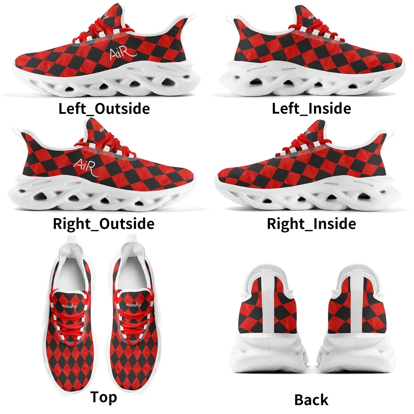 meeshy-air-athletic-sneaker-schwarz-rot-kariert-herren-sneaker-jlr-design-11 - JLR Design