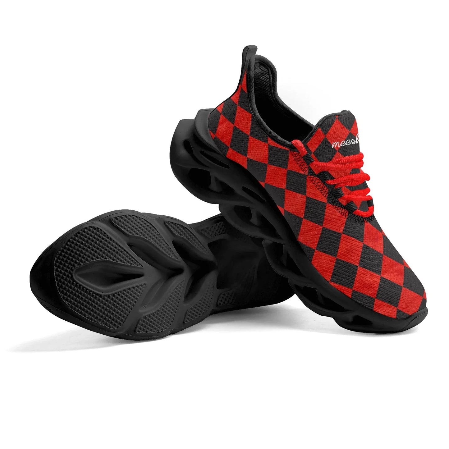 meeshy-air-athletic-sneaker-schwarz-rot-kariert-herren-sneaker-jlr-design-18 - JLR Design