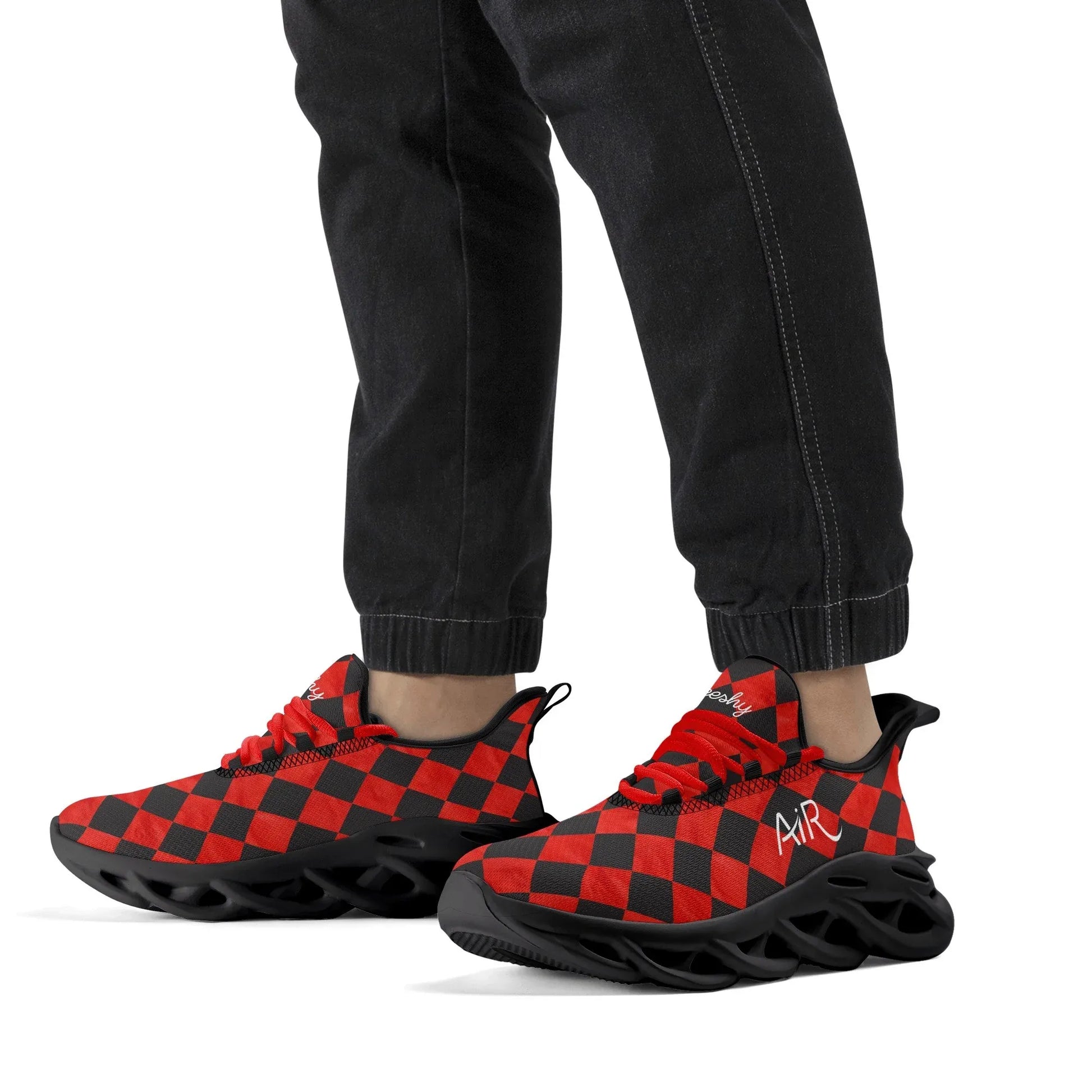 meeshy-air-athletic-sneaker-schwarz-rot-kariert-herren-sneaker-jlr-design-19 - JLR Design