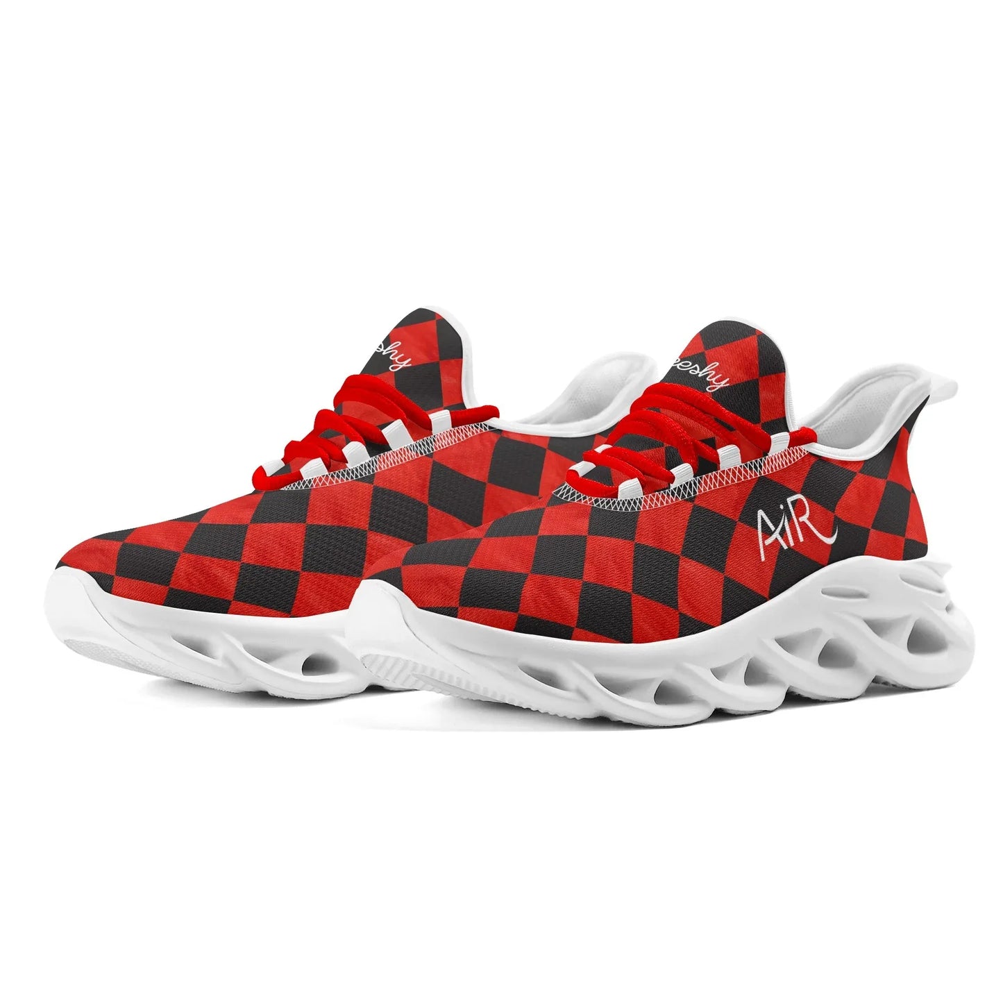 meeshy-air-athletic-sneaker-schwarz-rot-kariert-herren-sneaker-jlr-design-2 - JLR Design