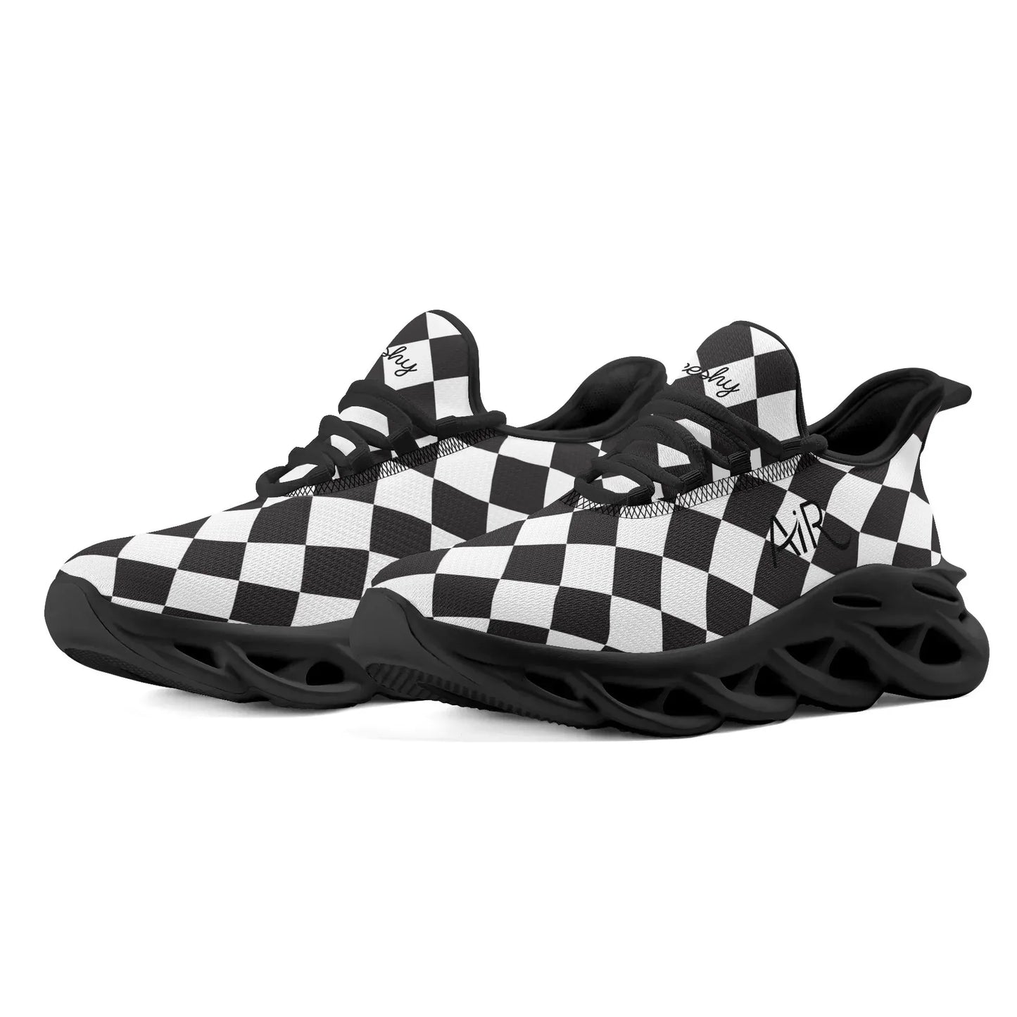 meeshy-air-athletic-sneaker-schwarz-weiss-kariert-herren-sneaker-jlr-design-1 - JLR Design
